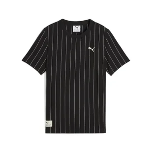 Młodzieżowa koszulka PUMA Class w paski PUMA Black - Odzież sportowa dziecięca - miniaturka - grafika 1