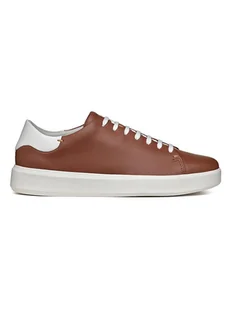Geox Skórzane sneakersy "Velletri" w kolorze brązowym - Trampki męskie - miniaturka - grafika 1