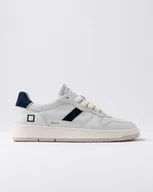 Trampki męskie - sneakers uomo date m431-c2-nt-wl court 2.0 natural white blue - miniaturka - grafika 1