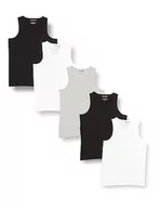 Koszulki męskie - Bestseller A/S Męski tank top, Jasnoszary melanż/opakowanie: biały - biały - czarny, S - miniaturka - grafika 1