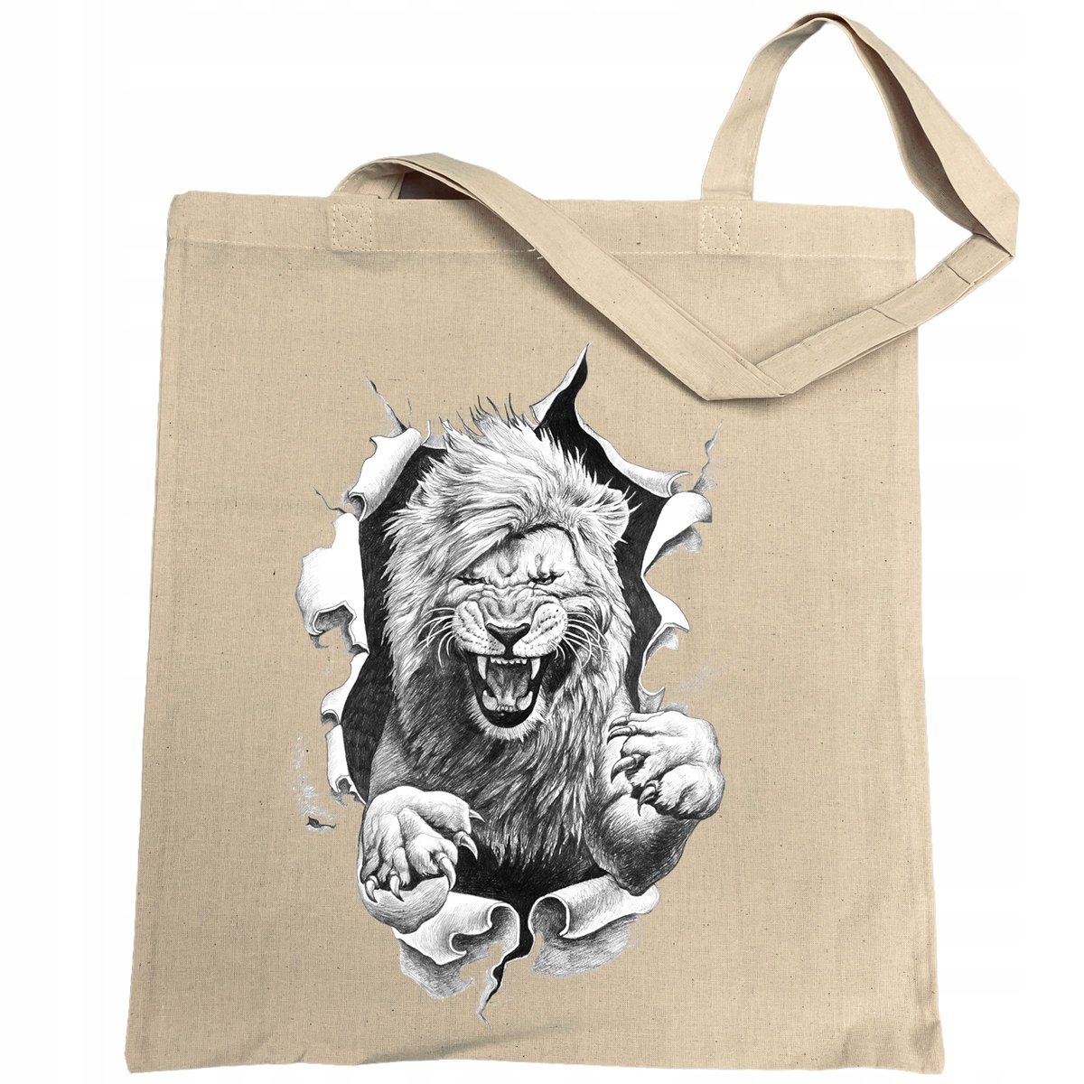 Torba na zakupy nadruk Lew Król