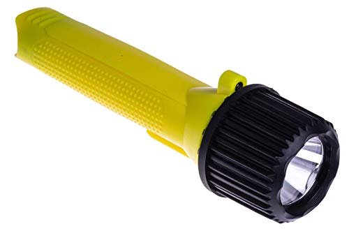 RS PRO Latarka LED żółta w plastikowej obudowie, 133 lm / 172 m, 174 mm dopuszczenie ATEX