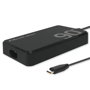 Qoltec Ładowarka sieciowa 90W GaN Super Fast SLIM PD 5-20V 4.5A USB-C 3.1 Laptop MacBook Smartfon + kabel - Ładowarki do telefonów - miniaturka - grafika 1