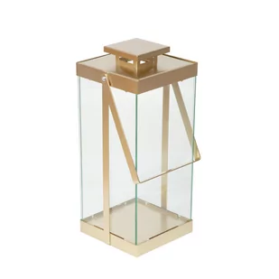 Lampion Brela Metalowa Złota 15X36 Cm Homla - Świeczniki - miniaturka - grafika 1