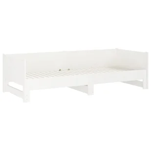Lumarko Łóżko rozsuwane, białe, lite drewno sosnowe, 2x(80x200) cm - Łóżka - miniaturka - grafika 9