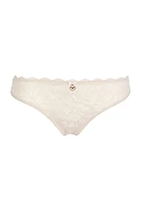 Emporio Armani Damskie spodnie Eternal Lace Thong, Crystal Grey, L - Spodnie damskie - miniaturka - grafika 1