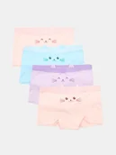 Majtki dla dzieci - Sinsay - Bokserki z elementami 3D 4 pack - różowy - miniaturka - grafika 1