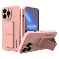 Etui i futerały do telefonów - Wozinsky Kickstand Case elastyczne silikonowe etui z podstawką iPhone 13 Pro Max różowy - miniaturka - grafika 1