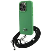 Etui i futerały do telefonów - Etui LACOSTE Iconic Petit Pique Crossbody Cord MagSafe do Apple iPhone 15 Pro Zielony - miniaturka - grafika 1