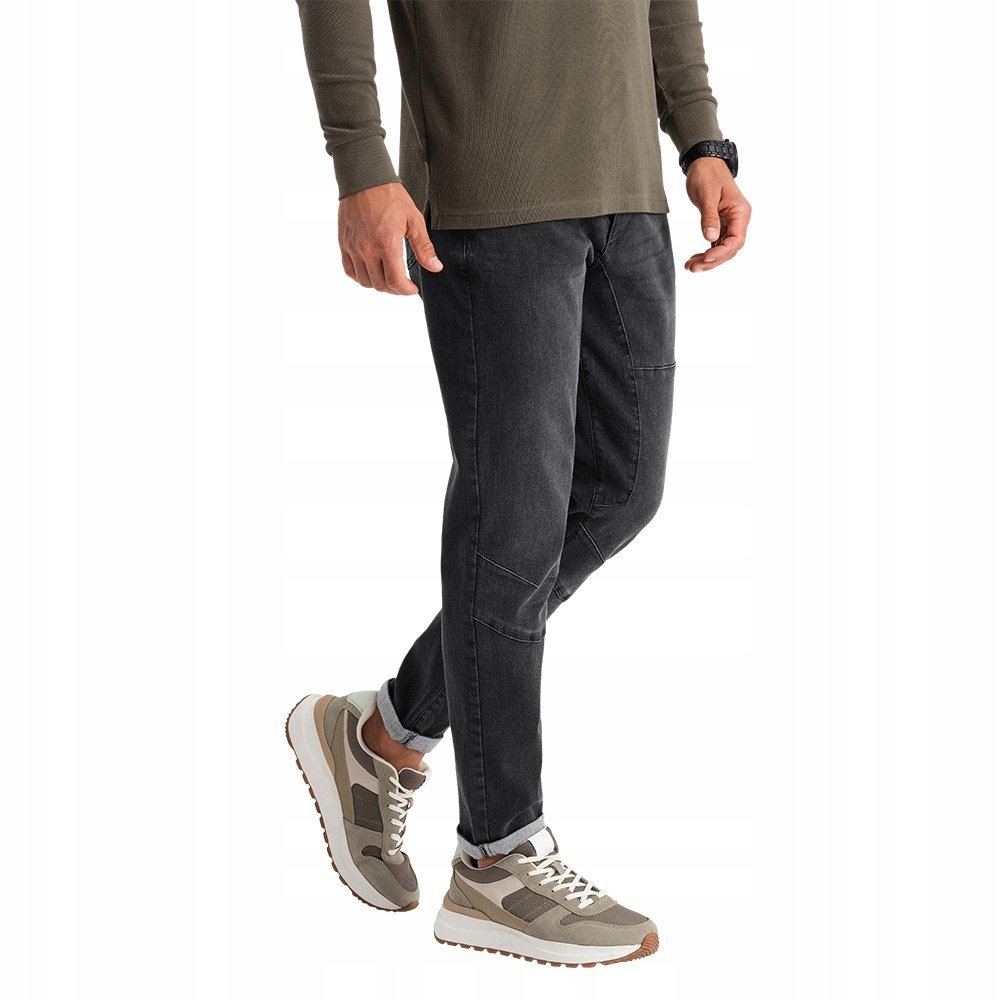 Spodnie męskie jeansowe TAPER FIT czarne V3 OM-PADP-0161 XL