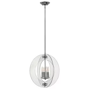 Elstead Lighting LAMPA wisząca HK/SOLSTICE/P HINKLEY metalowa OPRAWA szklany ZWIS chrom - Lampy sufitowe - miniaturka - grafika 1