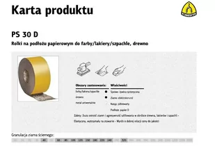 KLINGSPOR Papier ścierny ps30d rolka 115mm*1mb gr.40 (50)[174086] 45704CM - Kleje i inne preparaty budowlane - miniaturka - grafika 1