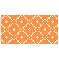 Podkładki na biurko - Mata ochronna na blat Pomarańczowe kwiaty 120x60 cm, Dywanomat - miniaturka - grafika 1