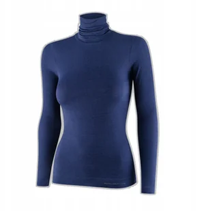 LS1627W Koszulka damska z golfem COMFORT MERINO granatowy XL - Koszulki i topy damskie - miniaturka - grafika 1