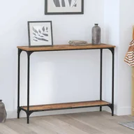 Konsole i sekretarzyki - vidaXL Konsola Stare drewno 101 x 30.5 x 75 cm Materiał drewnopochodny - miniaturka - grafika 1