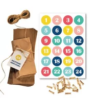 Ozdoby bożonarodzeniowe - Kalendarz adwentowy - Kolorowy - cały zestaw - miniaturka - grafika 1