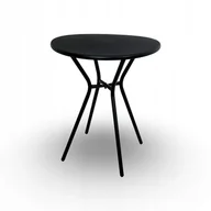 Stoły ogrodowe - STÓŁ STOLIK OGRODOWY NA BALKON TARAS OGRÓD KAWOWY OKRĄGŁY FI60 COMO CZARNY - miniaturka - grafika 1