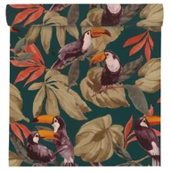 Tapety - Tapeta Tukany 807509 zielona winylowa na flizelinie - miniaturka - grafika 1