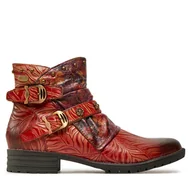 Botki damskie - Botki Laura Vita Gacmayo 01 Czerwony - miniaturka - grafika 1