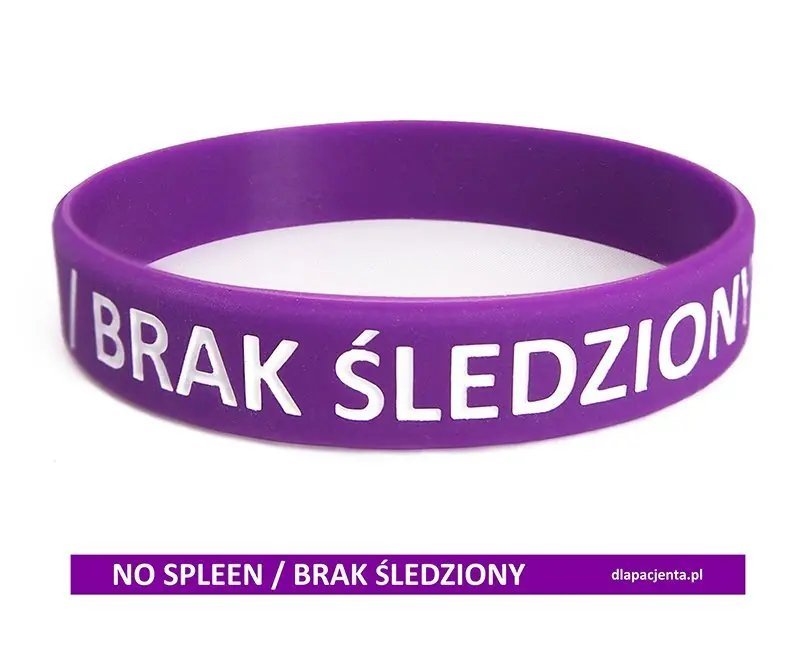 Opaska silikonowa na nadgarstek - No spleen / Brak śledziony - 1szt