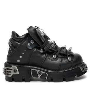 Glany NEW ROCK M-110-S1 Czarny - Glany damskie - miniaturka - grafika 1