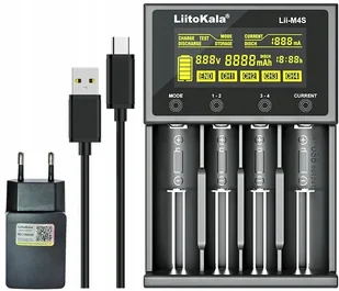 Ładowarka do baterii akumulatorów LiitoKala Lii-M4S 18650 21700 AA AAA C - Ładowarki do telefonów - miniaturka - grafika 1
