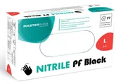 Pozostałe akcesoria fryzjerskie - Master Glove, rękawiczki nitrylowe, czarne, rozmiar L, 100 sztuk - miniaturka - grafika 1