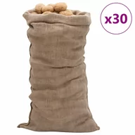 Plecaki - vidaXL Worki jutowe, 30 szt., 65x135 cm, 100% juta, 220 g/m² - miniaturka - grafika 1