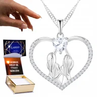 Naszyjniki - Naszyjnik Srebrny 925 Serce dla Najlepszych Przyjaciółek Sióstr bff NADRUK - miniaturka - grafika 1