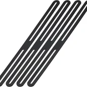 Zawiasy, okucia i inne akcesoria - Regulowana płaska płytka wzmacniająca ze śrubami do naprawy mocowań meblowych, czarna, 355 mm, 4 sztuki - miniaturka - grafika 1