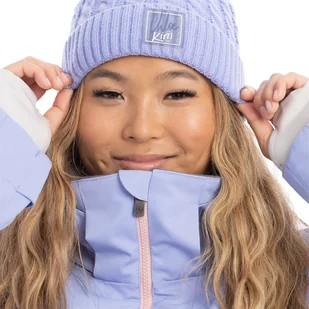 Damska Czapka zimowa ROXY CHLOE KIM HDWR PHN0 ERJHA04016-PHN0 – Fioletowy - Czapki damskie - miniaturka - grafika 1