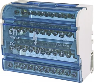 ETI Blok rozdzielczy 125A 4P 11-zaciskowy EDB-411 001102304 - Inne akcesoria elektryczne - miniaturka - grafika 2