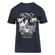 Koszulki i topy damskie - Damska Koszulka z krótkim rękawem ROXY SUMMER FUN A ERJZT05699-KVJ0 – Czarny - miniaturka - grafika 1