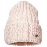 Czapki damskie - Czapka zimowa damska AMARETTA Pudrowy róż - miniaturka - grafika 1
