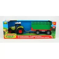 Samochody i pojazdy dla dzieci - Traktor z przyczepą w pudełku (dźwięki) 030508 Dromader - miniaturka - grafika 1