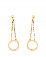 Kokony niemowlęce - DŁUGIE KOLCZYKI Z OKRĘGAMI (P22/LAT/64AU) - miniaturka - grafika 1