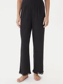 Piżamy damskie - Tommy Hilfiger Spodnie piżamowe UW0UW06074 Czarny Regular Fit - miniaturka - grafika 1