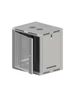 Pozostałe akcesoria sieciowe - Szafa wisząca 19&quot; 15U 600x500, niedzielona, drzwi szklane jednoskrzydłowe, tył osłona pełna, osłony boczne ruchome perforowane, - miniaturka - grafika 1