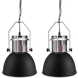 vidaXL Nowoczesna, czarna lampa wisząca x 2 - Lampy sufitowe - miniaturka - grafika 1