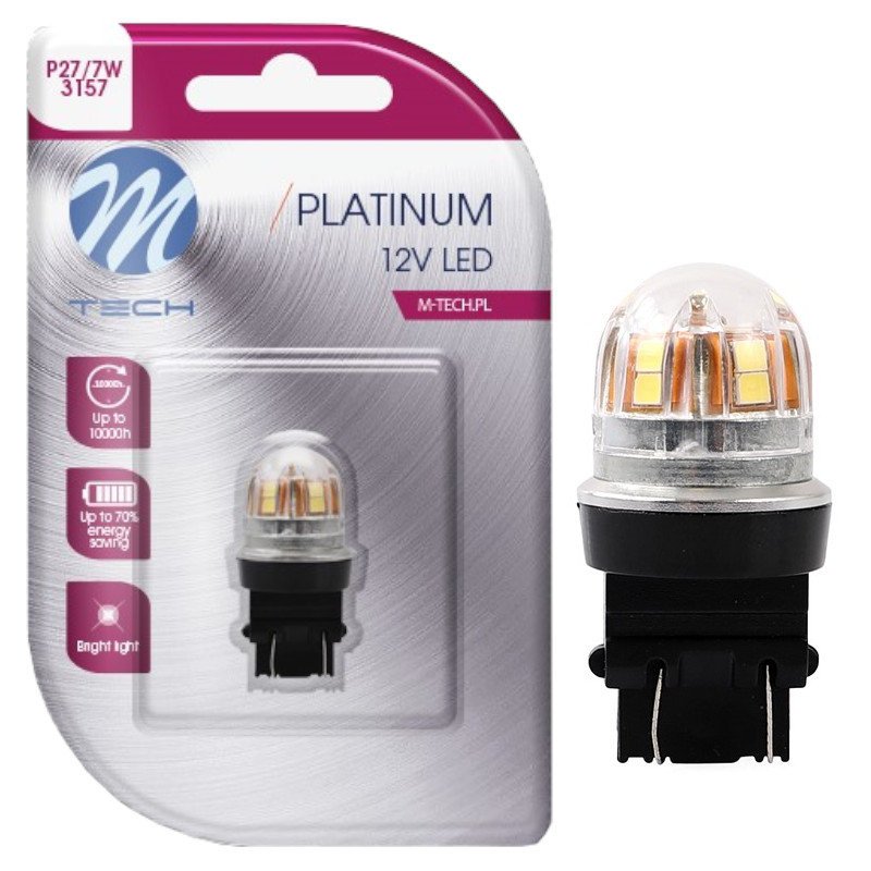 Żarówka P27/7w Led 12/24v Canbus 3157 White Biała