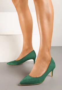 Zielone Klasyczne Czółenka na Szpilce Ovirissa - Czółenka - miniaturka - grafika 1