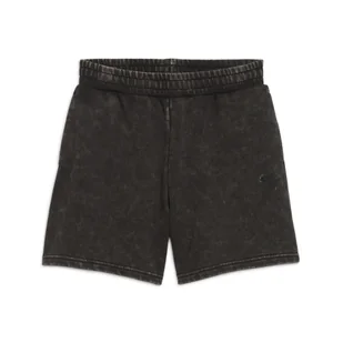 Damskie szorty Essentials 5" z efektem sprania i wysokim stanem PUMA Black - Spodnie sportowe damskie - miniaturka - grafika 1