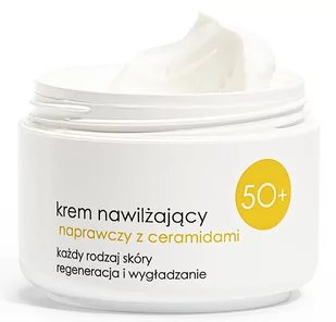 Ziaja Krem nawilżający naprawczy z ceramidami 50+ każdy rodzaj skóry na dzień SPF6 50ml 54317-uniw - Kremy do twarzy - miniaturka - grafika 1