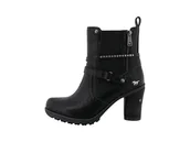 Botki damskie - Mustang Damskie sztyblety 15M0162004, czarne, 42 EU, czarny, 42 EU - miniaturka - grafika 1