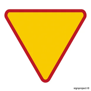 SA036 USTĄP PIERWSZEŃSTWA PRZEJAZDU, FO - FOLIA ODBLASKOWA; (600X600MM) - Systemy ekspozycyjne i znaki informacyjne - miniaturka - grafika 1