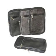 Torby męskie - Skórzane Etui Na Telefon Pionowa Płaska Saszetka Na Pasek Z Suwakiem Antoszczyk (PL) Na Smartfona/Telefon 11 x 17 x 2 [cm] - miniaturka - grafika 1
