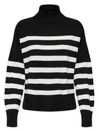 Swetry damskie - ONLY Sweter w kolorze czarnym - miniaturka - grafika 1