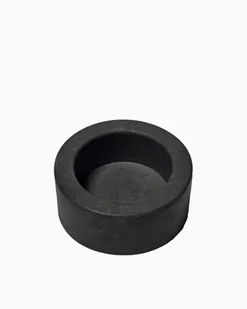 Świecznik Gipsowy - Krąg Prostoty - Czarny - Świeczniki - miniaturka - grafika 1