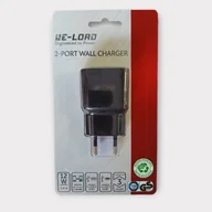 Ładowarki do telefonów - Ładowarka Ścienna Usb Dual Czarna Re-Load - miniaturka - grafika 1