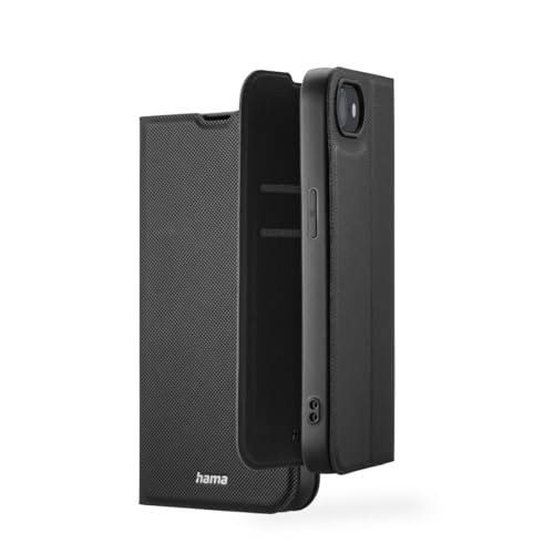 Hama Etui na telefon komórkowy iPhone 16e (pokrowiec na telefon komórkowy do postawienia, etui z przegródką na karty, dodatkowa ochrona wyświetlacza i aparatu, z magnesem, etui z klapką, miękkie,